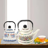 Enamel Tea Kettle 1.1L, 17L or 2.5L Stove Top Tea Pot No Whistling