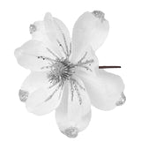 1Pcs 24cm Velvet Artificial Magnolia Christmas Flowers Bouquet Christmas Tree Ornaments Decoration