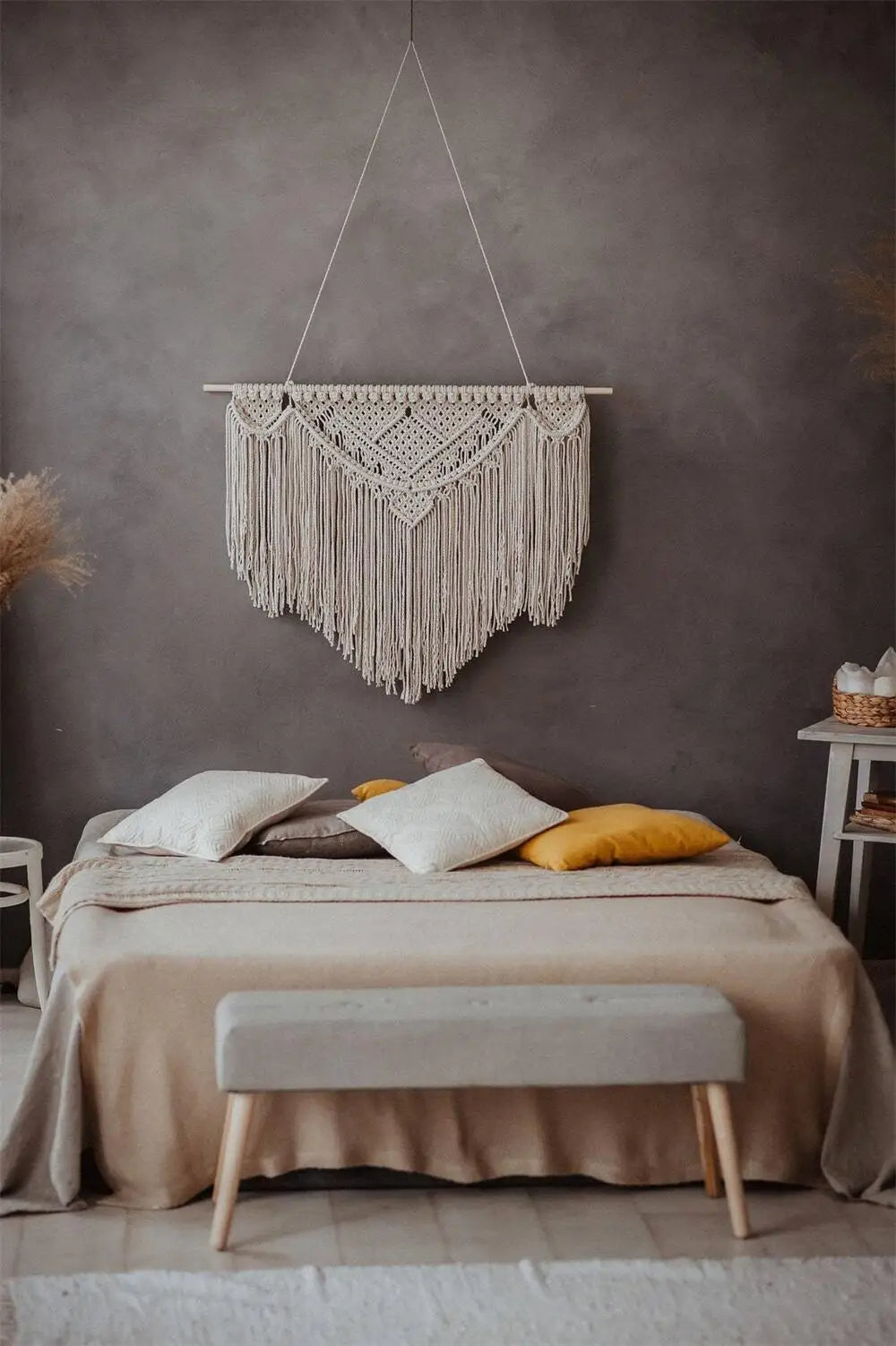 Big Macrame Wall Hanging Tapestry Bohemian Handwoven Tapestry For Home Decor