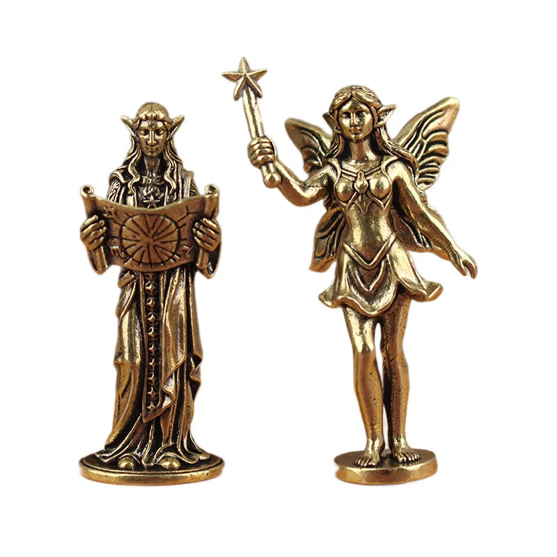 Brass Fae Figurines Tea Pets