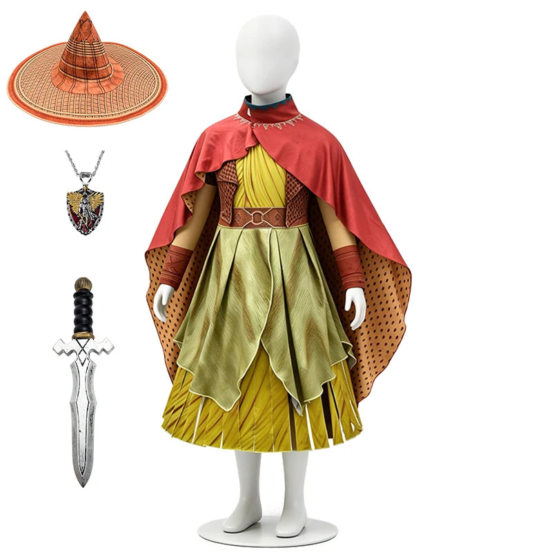 Adventure Princess Raya Warrior Girls Outfits Halloween Cosplay Last Dragon Book Week Children's Costume