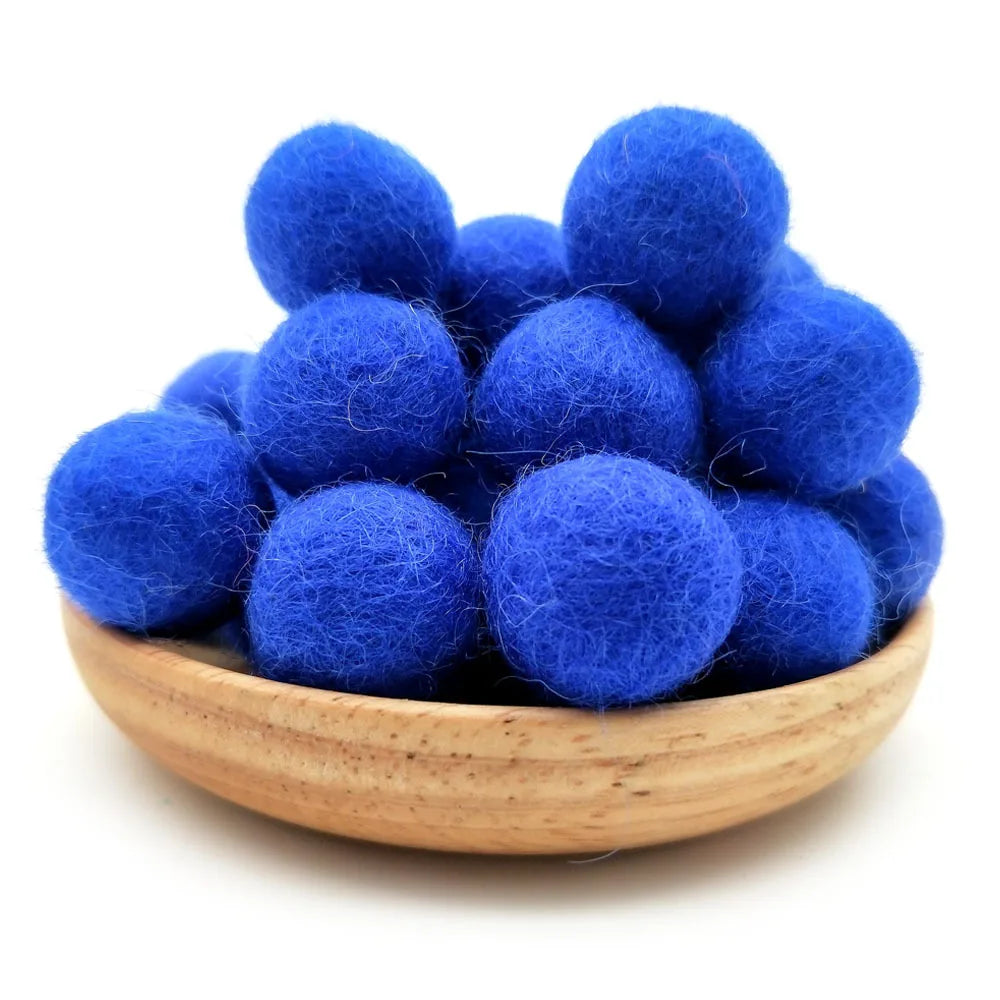 FIFTY 2cm Wool Felt Balls 100% Wool DIY Handmade Craft Supplies