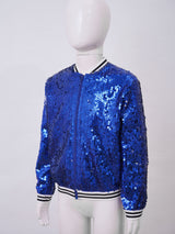 Kids Girls Sequinned Dance Bomber Jackets