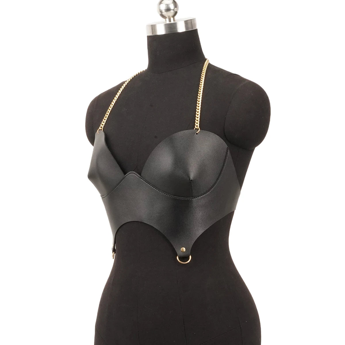 PU Leather Corset Top Bustier Top