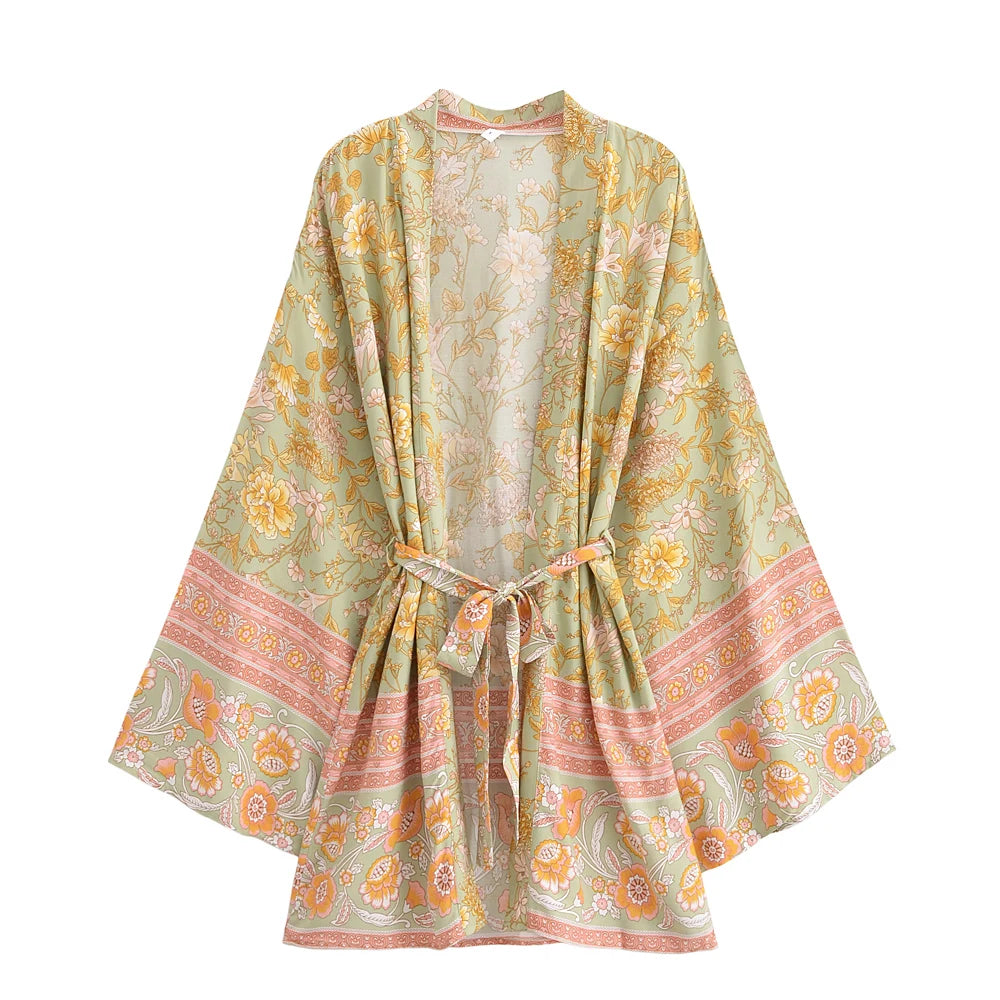 Mari's Boho Cover Up Short Kimono