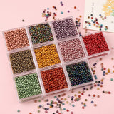 2 3 4mm Metallic Plated Glass Seed Beads Round Japanese Miyuki Seedbeads Loose Spacer Beads for Jewerly Making DIY Needlework