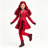 Descendants Cosplay Red Pink Chloe Kids Clothes Halloween Book Week Costumes