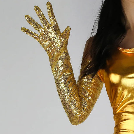 Glitter Gloves 70cm Long Gloves 26 Colours