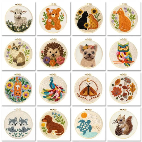 Animals DIY Punch Needle Embroidery Sets For Beginners DIY Craft Kits