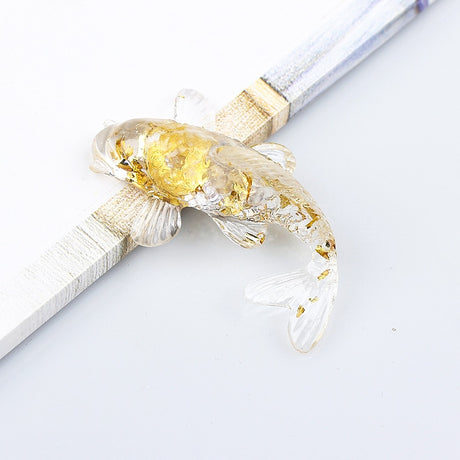 Pretty Koi Fish Ornaments Natural Crystal Decor