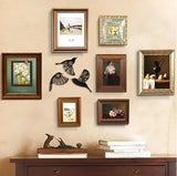 Set of Three Wooden Black Bird Wall Art Decor