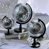 Rotating Mirror Ball Disco Globe Decor