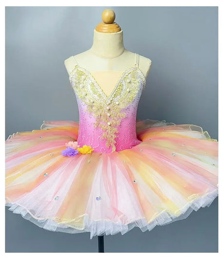 Sunrise Professional Ballet Tutu Girls Pink Tulle Ballerina Performance Dance Clothes Women Girls
