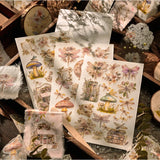 Dragonfly & Mushroom RUB ON Transfer Stickers for Scrapbooking Junk Journal DIY Craft