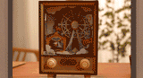 Sunset Carnival Retro TV Music Boxes with Lights 3D Wooden DIY Model Kit Puzzle Toys