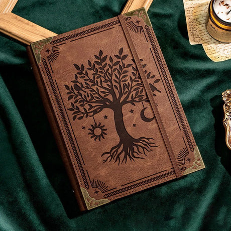 A5 Leather Loose-leaf Binder Notebook with 240 Inner Pages