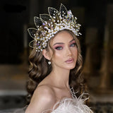 Queen Eliana's Crown Rhinestone Faux Pearls Headdress