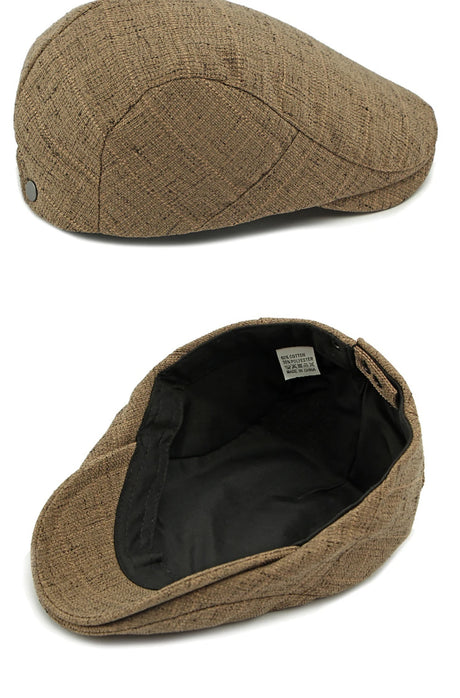 Breathable Linen Cabbie Beret Caps