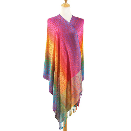 Rainbow Pashmina Scarfs Large Soft Warm Shawl Wrap