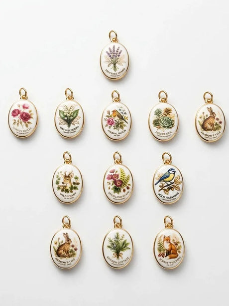 Woodlands Ceramic Pendant Charms DIY Jewellery Making