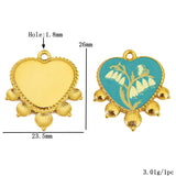 Three Enamel Little Bear Love Charms Stainless Steel Pendants for DIY Bracelets Jewellery Earrings Making