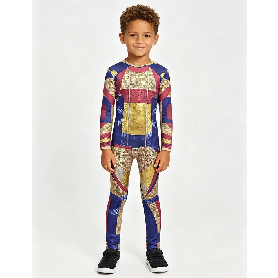 Superhero Carlos Cosplay Descendants Jumpsuit for Kids & Adults Halloween Stage Children's Book Week Costumes Boys