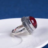 Intuitive Sage S925 Sterling Silver Ring Heart-shaped Corundum