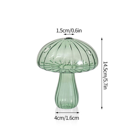 Mushroom Glass Vase Plant Hydroponic Terrarium Vase