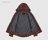 Woodsman Cotton Plaid Hooded Jacket Thick Warm Winter Plaid Shirts