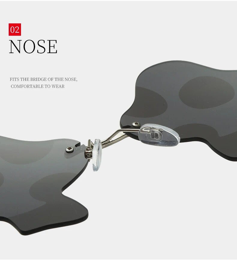 Fungi Funglasses Mushroom Rimless Sunglasses