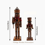 Wooden Nutcracker Christmas Decor With Red Bow Xmas Decor
