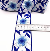 1 Yards Embroidered Rose Lace Trim Jacquard Ribbon DIY Craft Making Sewing Supplies