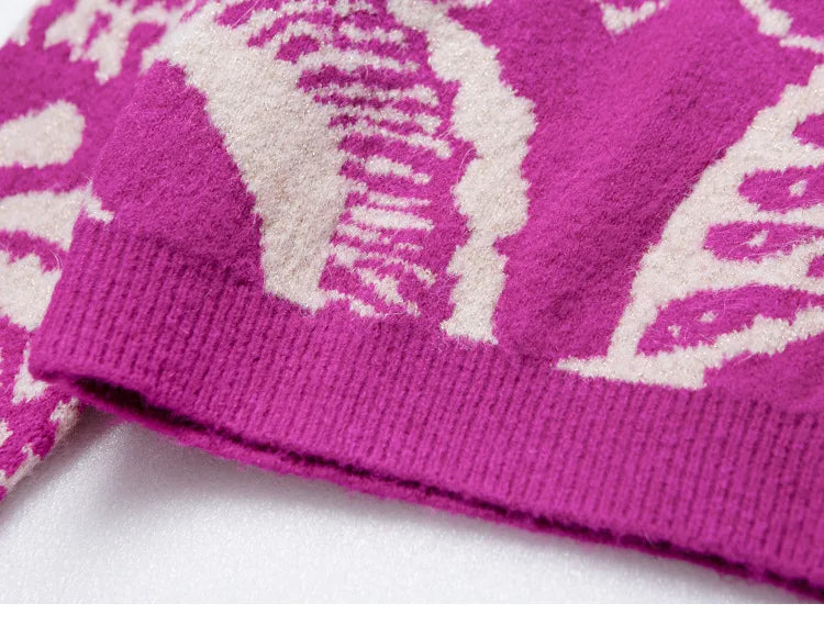 Tropical Winter Sweater Wool Mohair Blend
