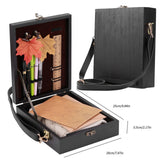 Wandering Writers Artists Wooden Messenger Box Bag Organiser