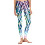Mermaid Printed Long Sleeve Swimwear Set Surfing Swimsuit Rash Guards and Leggings