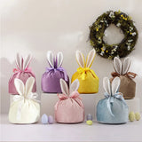 Easter Bunny Bags Velvet Rabbit Ears Gift Packing Chocolate Candy Bags