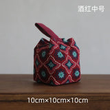 Padded Cotton Teacup Storage Bag Ceramic Glass Drawstring Bags Portable Organiser