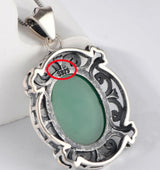 Kindred Spirit S925 Sterling Silver Pendants Blue Agate Portrait Jewelry
