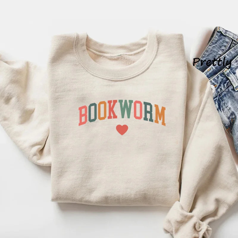 Bookworm Sweatshirt Books Lover Pullover Jumper
