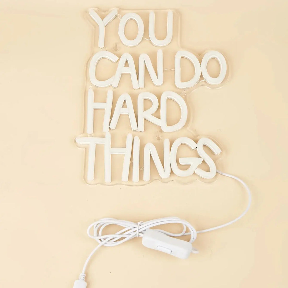 LED Neon You Can Do Hard Things USB Powered Light Signs Decor Lamp