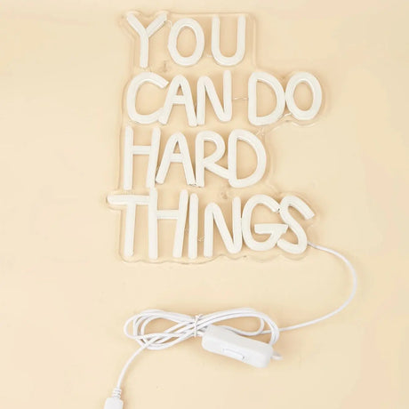 LED Neon You Can Do Hard Things USB Powered Light Signs Decor Lamp