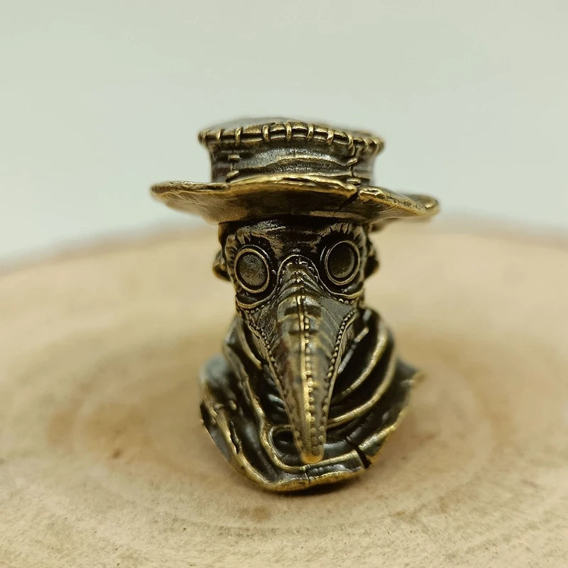 Plague Mask Doctor Brass Paracord Bead Lanyard Dreadlock Beard Bead
