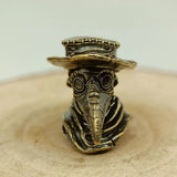 Plague Mask Doctor Brass Paracord Bead Lanyard Dreadlock Beard Bead
