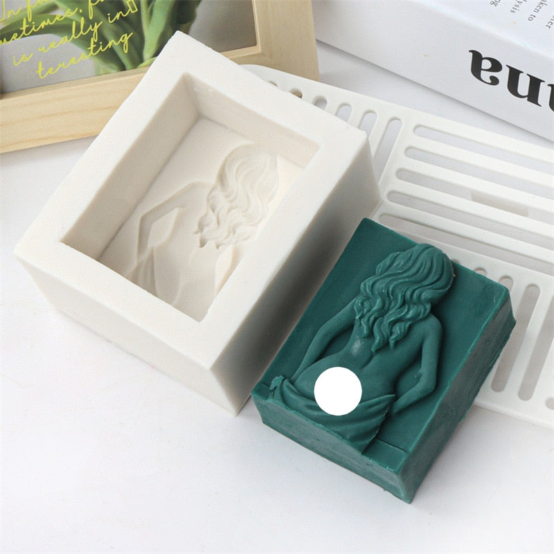 Mermaid Silicone Soap Moulds DIY Ocean Goddess Candle Resin Making Chocolate Mould