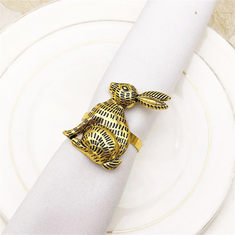 6Pcs Woodland Bunny Napkin Rings