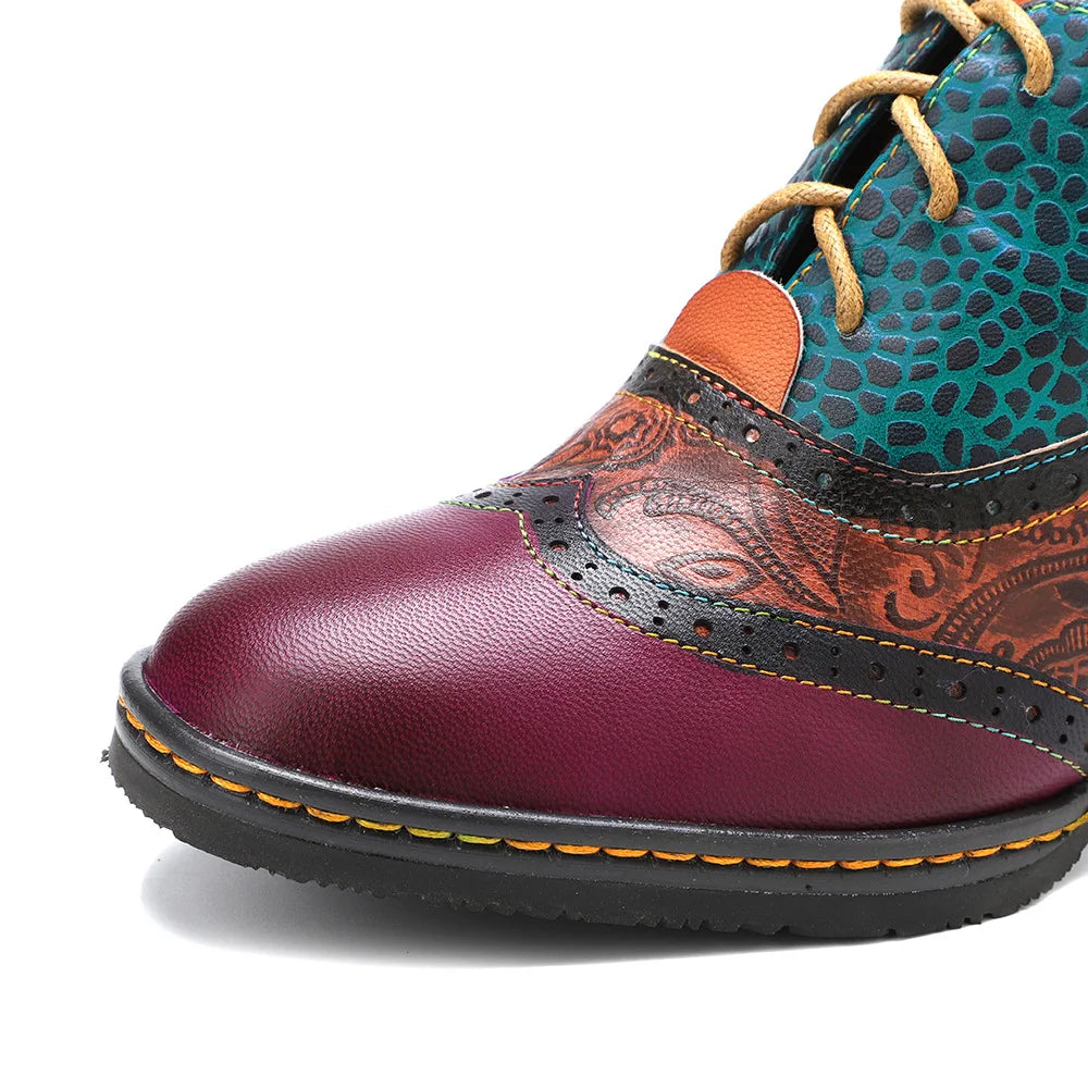 Sabina's Genuine Leather Pumps Colourfun Shoes