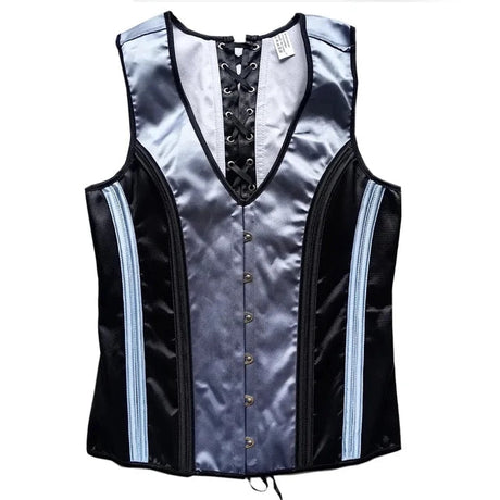 Men's Formal Boned Waistcoat Corset Vest Lace Up Burlesque Performance Stage Costume