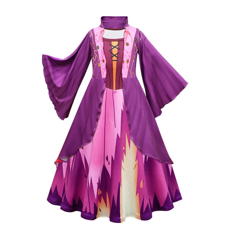 Hocus Pocus 2 Costume Girls Sanderson Sisters Children Sarah Witch Dress