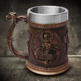 Viking Tree of Life Beer Mug Stainless Steel
