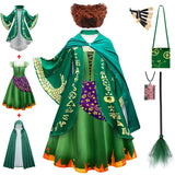 Hocus Pocus 2 Halloween Costume Child Sanderson Sisters Party Dresses Winifred Witch Costumes Children